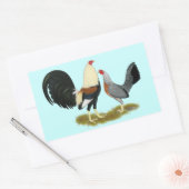 Game Fowl Pair Rechthoekige Sticker (Envelop)