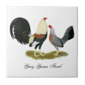 Game Fowl Pair Tegeltje (Voorkant)