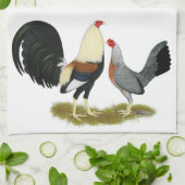 Game Fowl Pair Theedoek (Gevouwen)