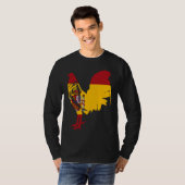 Game fowl Spain Spanish flag gaff rooster Gamefowl T-shirt (Voorkant volledig)