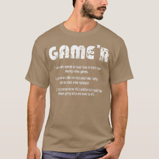 Game Funny Gamer Definition Video Games Gaming T T-shirt