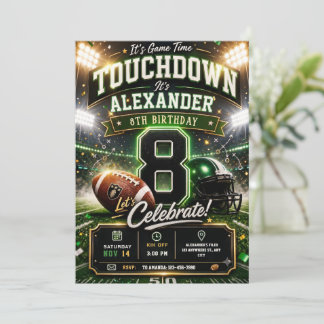 Game Gay Sports Touchdown Voetbal 8e Verjaardag  Kaart