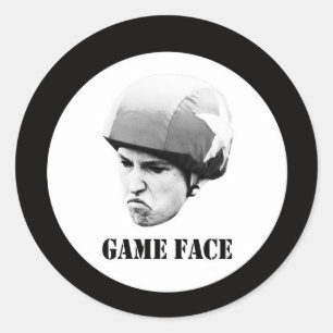 Game Gezicht - big.jpg Ronde Sticker
