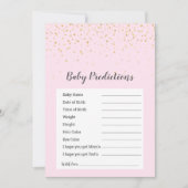 Game Gold Confetti Pink-douche "Baby voorspellinge (Voorkant)