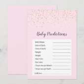 Game Gold Confetti Pink-douche "Baby voorspellinge (Voorkant / Achterkant)