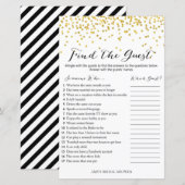 Game Gold Confetti Vrijgezellenfeest - Zoek de gas (Voorkant / Achterkant)