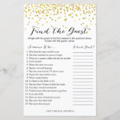 Game Gold Confetti Vrijgezellenfeest - Zoek de gas (Voorkant)