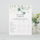 Game Gold Floral Baby shower (Staand voorkant)