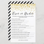 Game Gold Vrijgezellenfeest - boven of onder (Voorkant / Achterkant)