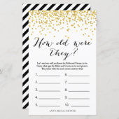 Game Gold Vrijgezellenfeest - Hoe oud waren ze? (Voorkant / Achterkant)