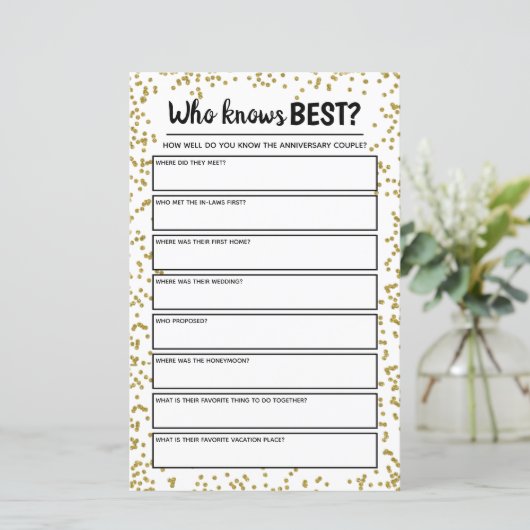 Game Golden Wedding Jubileum (Staand voorkant)