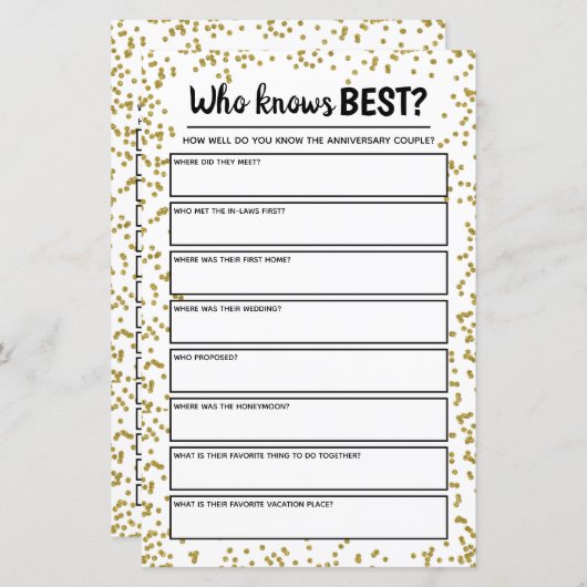 Game Golden Wedding Jubileum (Voorkant / Achterkant)