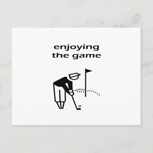 Game Golf-design Briefkaart (Voorkant)