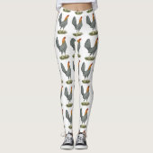 Game Hen Blauw Rood Leggings (Voorkant)