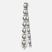 Game Hen Blauw Rood Stropdas (Voorkant)