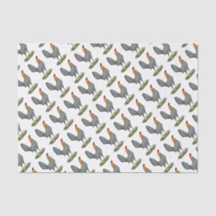 Game Hen Blauw Rood Tissuepapier