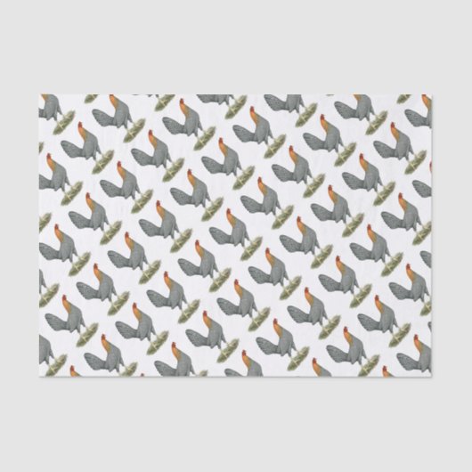 Game Hen Blue Red Tissuepapier (Voorkant)