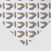 Game Hen Blue Red Tissuepapier (Detail)