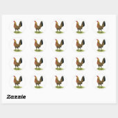 Game Hen: Erwtkam Ronde Sticker (Vel)