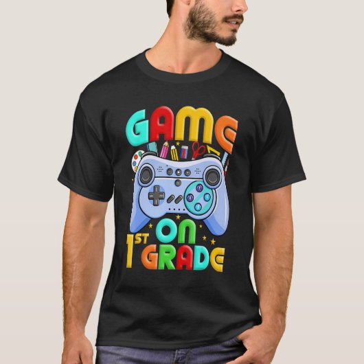 Game in eerste graad terug naar school 1e graad ni t-shirt (Voorkant)