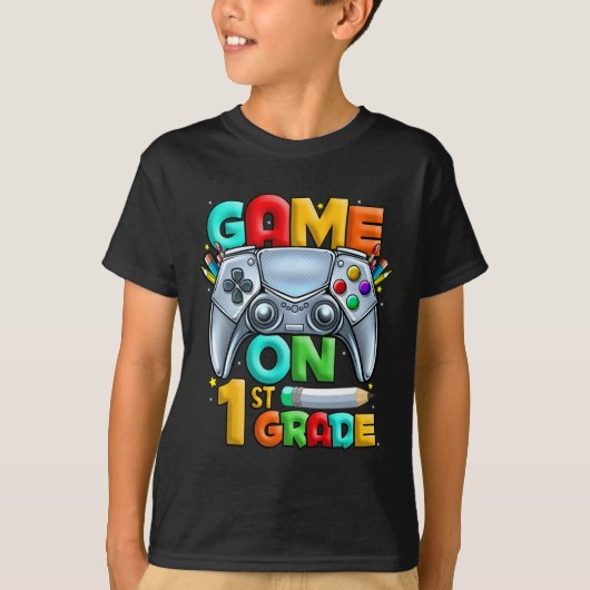 Game in eerste graad terug naar school 1e graad ni t-shirt (Voorkant)