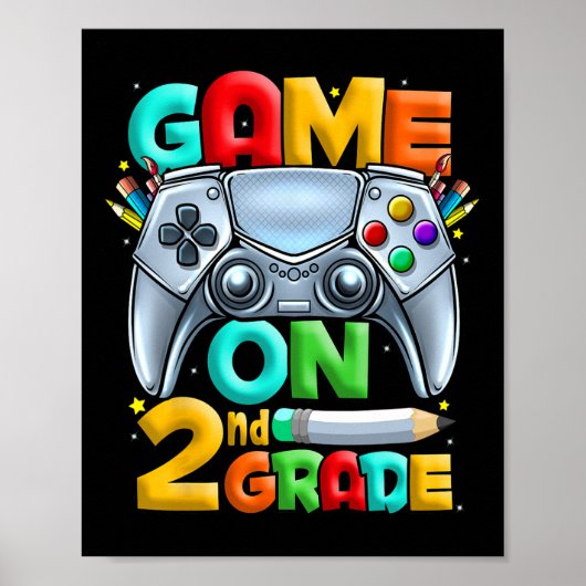 Game in tweede rang Terug naar school 2e rang U Poster (Voorkant)