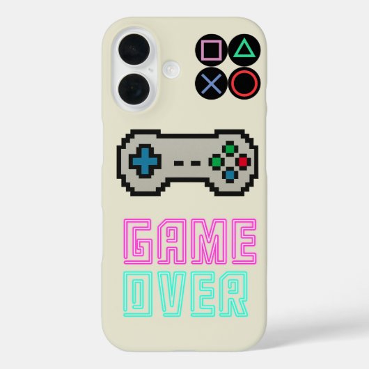 Game iPhone Hoesje – Pixel Art Video Game Cover (Achterkant)