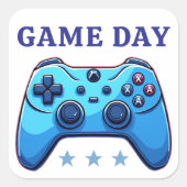 game joystick vierkante sticker (Voorkant)