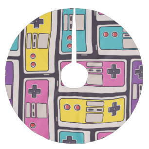 Game Joysticks Kleurrijke  behang Kerstboom Rok