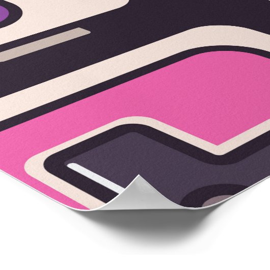 Game Joysticks Kleurrijke  behang Poster (Hoek)