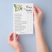 Game-kaart voor meer dan of onder stellen flyer (Hand)