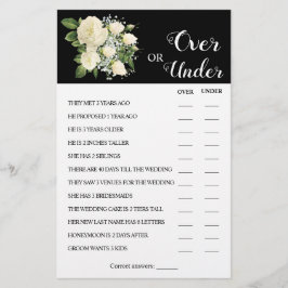 Game-kaart voor meer dan of onder stellen flyer