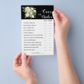 Game-kaart voor meer dan of onder stellen flyer (Hand)