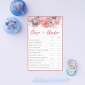 Game-kaart voor meerdere of minder schotels flyer (Enkel)