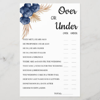 Game-kaart voor Vrijgezellenfeesten over of onder Flyer