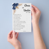 Game-kaart voor Vrijgezellenfeesten over of onder  Flyer (Hand)