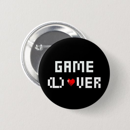 Game (L) Over Ronde Button 5,7 Cm (Voorkant /achterkant)