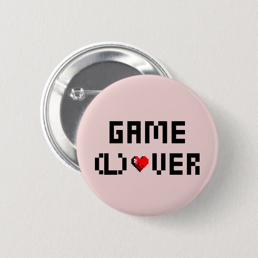 Game (L) Over Ronde Button 5,7 Cm (Voorkant /achterkant)