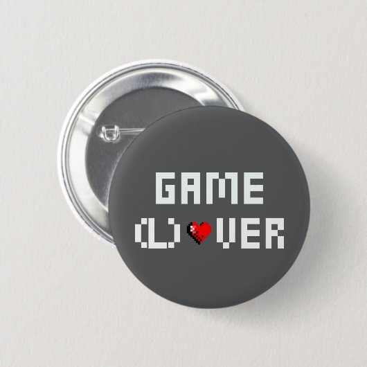 Game (L) Over Ronde Button 5,7 Cm (Voorkant /achterkant)