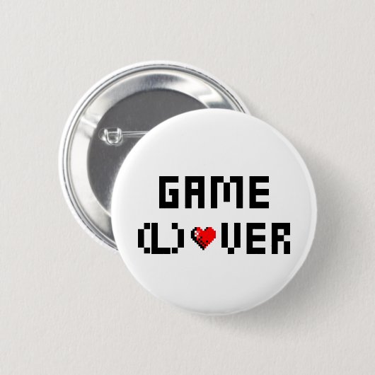 Game (L) Over Ronde Button 5,7 Cm (Voorkant /achterkant)