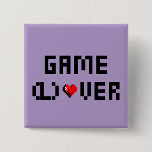 Game (L) Over Vierkante Button 5,1 Cm