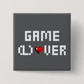 Game (L) Over Vierkante Button 5,1 Cm (Voorkant)