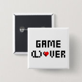 Game (L) Over Vierkante Button 5,1 Cm (Voorkant /achterkant)