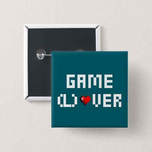 Game (L) Over Vierkante Button 5,1 Cm (Voorkant /achterkant)