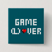 Game (L) Over Vierkante Button 5,1 Cm (Voorkant)
