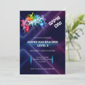 Game Level Up Gamer Verjaardag Kaart (Staand voorkant)