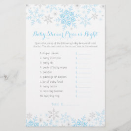 Game Little Snowflake Baby shower Flyer