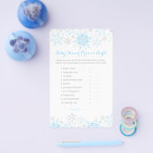 Game Little Snowflake Baby shower Flyer (Enkel)