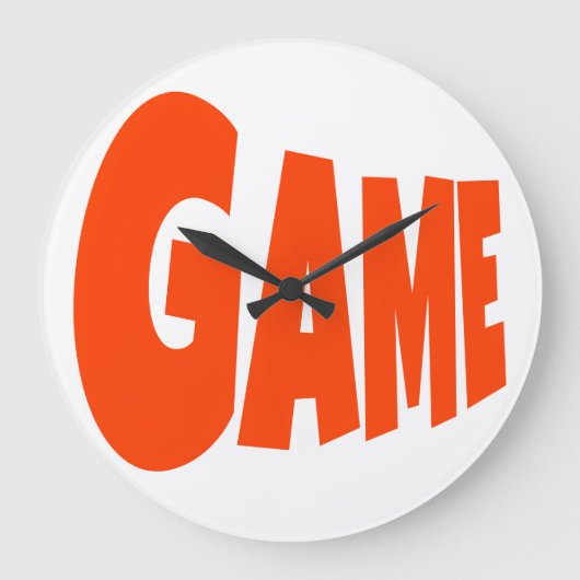 GAME LOGO RODE LETTERTYPE GROTE KLOK (Voorkant)