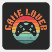 GAME LOVER GAMECONTROLLER VIERKANTE STICKER (Voorkant)